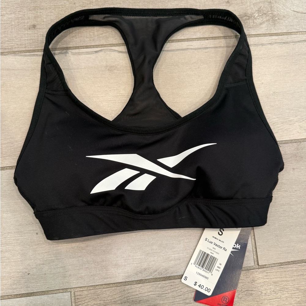 Black Reebok Sports Bra Size Small NWT